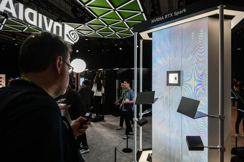 "Siêu chip" Nvidia RTX Spark tại triển lãm Computex 2026. Ảnh: .