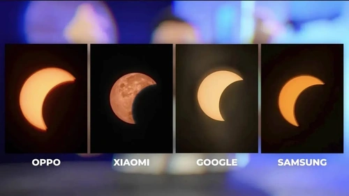 Tính năng Supermoon tự bổ sung chi tiết của Mặt Trăng vào ảnh chụp Mặt Trời. Ảnh: