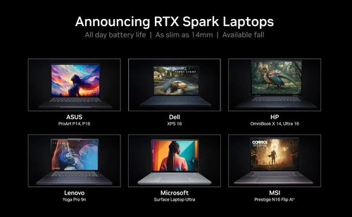 Một số laptop sắp ra mắt với chip RTX Spark. Ảnh: .