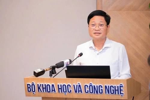 Ông Nguyễn Khắc Lịch tại sự kiện của Bộ KH&CN chiều 28/8. Ảnh: .