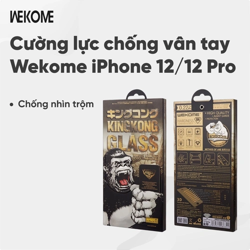 Cường lực chống vân tay Wekome iPhone 12/12 Pro