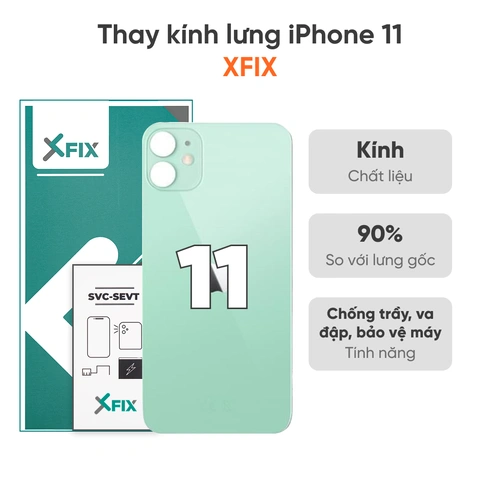Thay kính lưng iPhone 11 loại XFIX