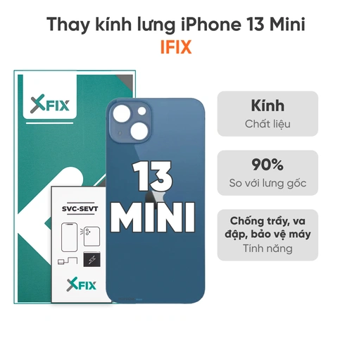 Thay kính lưng iPhone 13 Mini loại XFIX