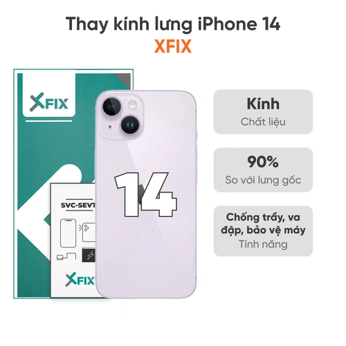 Thay kính lưng iPhone 14 loại XFIX