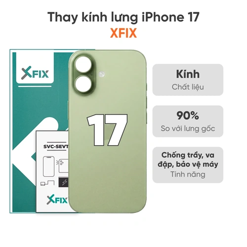 Thay kính lưng iPhone 17 loại UTECK
