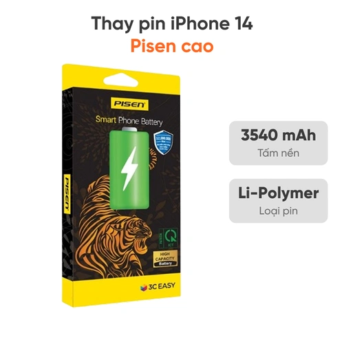 Thay pin iPhone 14 Pisen dung lượng cao