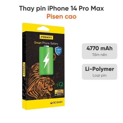 Thay pin iPhone 14 Pro Max Pisen dung lượng cao